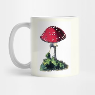 Vintage Red Mushroom Mug